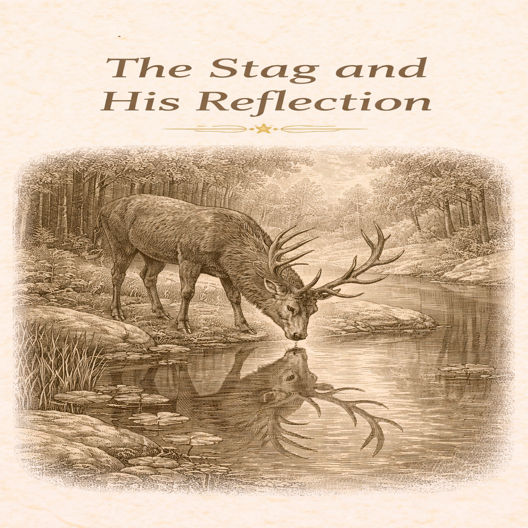The Stag and His Reflection